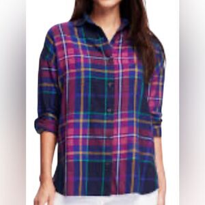 Old Navy Plaid Button Down Shirt(Size Medium)